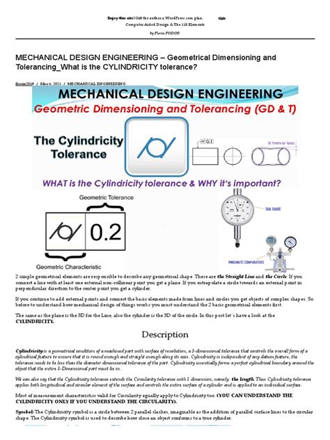 Mechanical Design Engineering Geometrical Dimensioning And