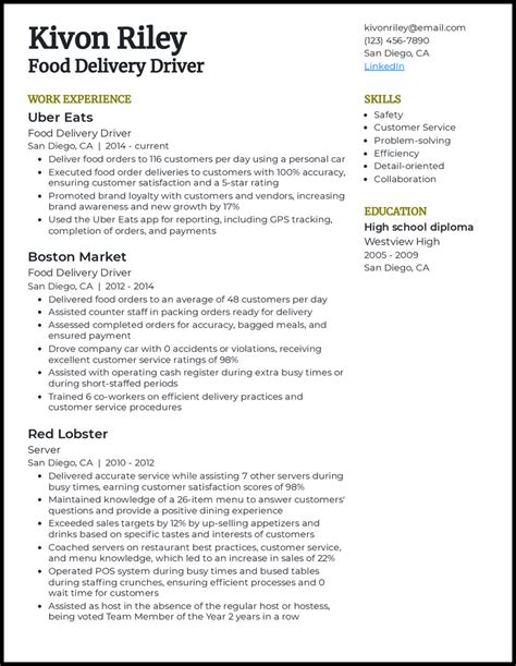 7 Delivery Driver Resume Examples That Work In 2023