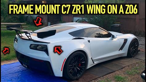 How To Install A C7 Zr1 Wing On A Z06 Youtube