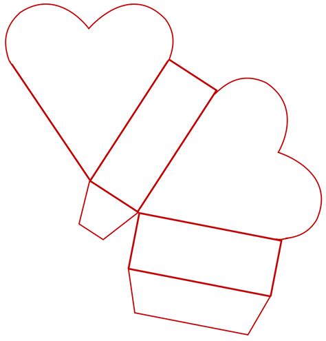 Love Heart Box Printable Template Paper Kawaii Shop Valentine