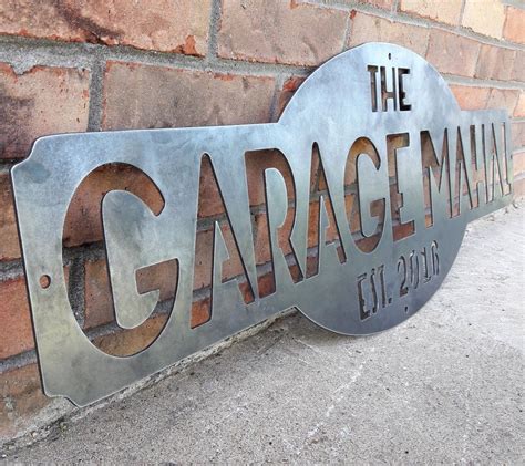 garage mahal custom metal garage bar man cave sign personalized vintage man cave wall art