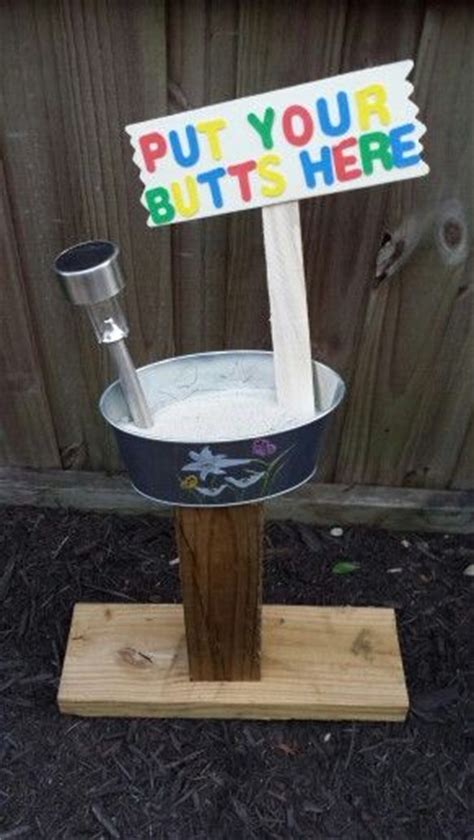 Diy ashtray project super easy and time saving! Outdoor Ashtray (With images) | Outdoor ashtray, Primitive outdoor decorating, Dollar tree diy ...