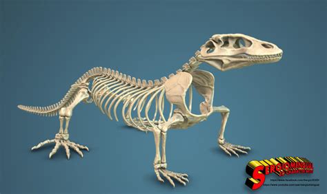 3d Print Model Komodo Dragon Skeleton Cgtrader