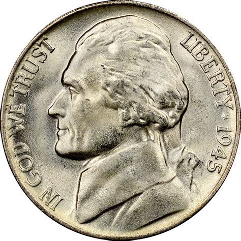 1945 P 5c Ms Jefferson Five Cents Ngc