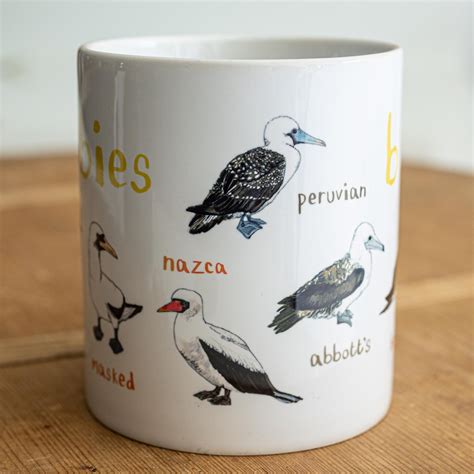 Boobies Ceramic Bird Mug Sarah Edmonds Illustration