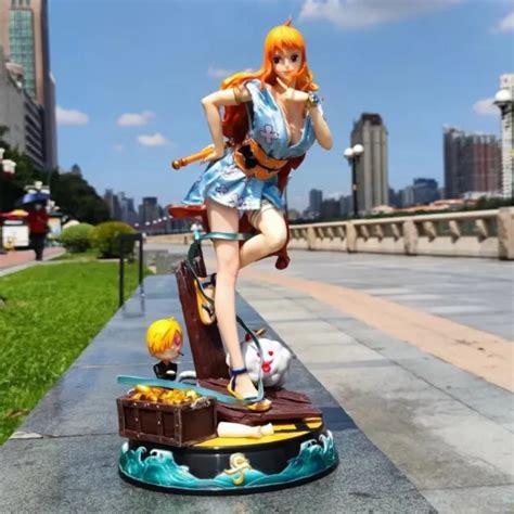 big anime one piece nami wano country real clothes gk figure pvc model 43cm 120 99 picclick