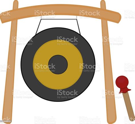 Vector Percussion Gong Instrument Stock Illustration Download Image