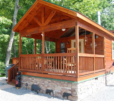 8′ Porch On Frame Mountain Recreation Log Cabins