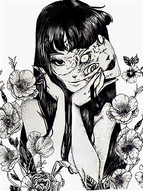 Tomie Junji Ito Unique Art Sticker For Sale By Shantabonslater