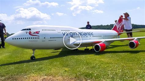 Biggest Rc Model Boeing 747 400 Virgin Atlantic Turbine Powered