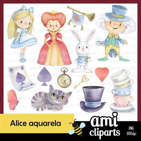 Kit Digital Alice Aquarela Elo7 Produtos Especiais