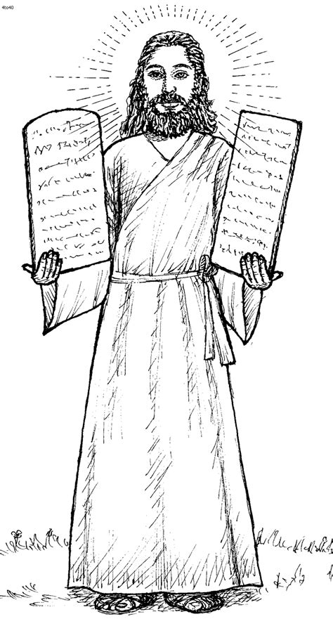 4) remember the sabbath day and keep it holy. 1st commandment | Printable pictures of moses on mount ...