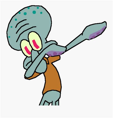 Dabbing Squidward Png Squidward Dab Png Free Transparent Clipart