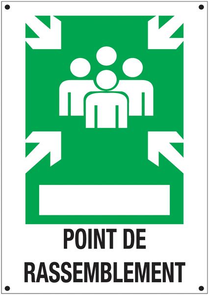 Panneaux Et Pictogrammes Point De Rassemblement Seton Belgique