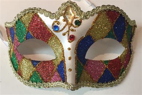 Festive Mardi Gras Masks Colorful Variety