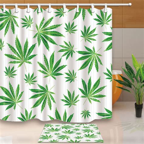 Tropical Oasis: Water-resistant Shower Curtain and Rug Set featuring