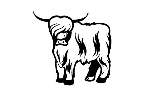 Cartoon Scottish Highland Cow Svg Cut File By Creative