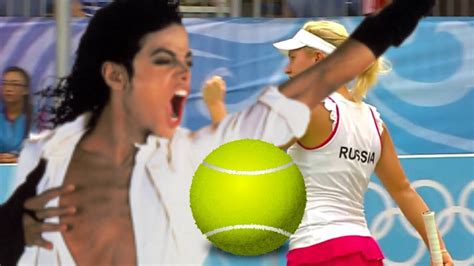 Womens Tennis With Michael Jackson Grunts Youtube