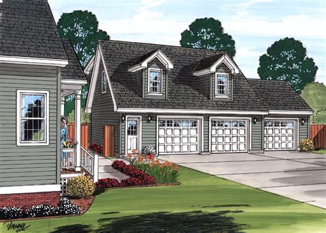 Carriage house plans, commonly referred to as garage apartments, feature car storage with living quarters above. Garage Plan 30031 - 3 Car Garage Apartment Country Style | COOLhouseplans.com