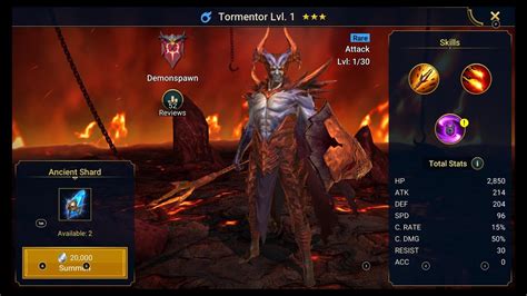 Raid Shadow Legends Unlocking Tormentor Rare Magic Champion Youtube