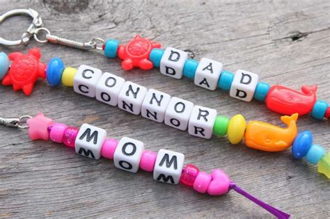 Personalized Beaded Keychains 15 Minute Craft Beaded Keychains