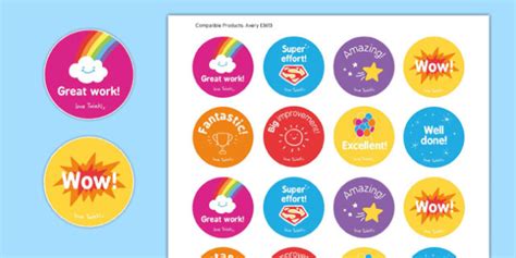 Free Classroom Reward Stickers For Students
