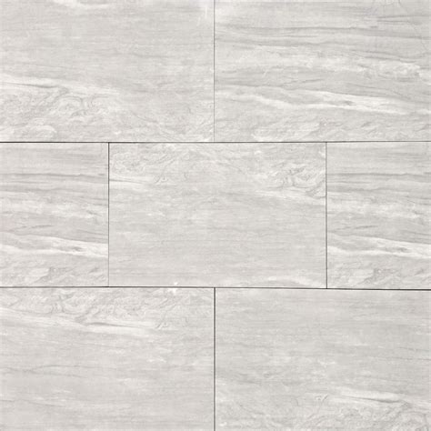 Meridian Silver Tru Stone 12x24 Polished Ceramic Porcelain Tiles