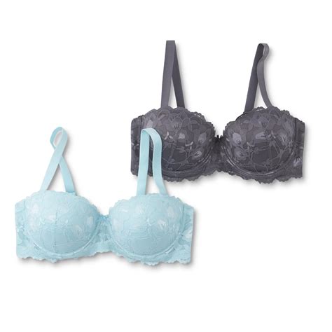 Simply Emma Womens 2 Pack Balconette Convertible Bras