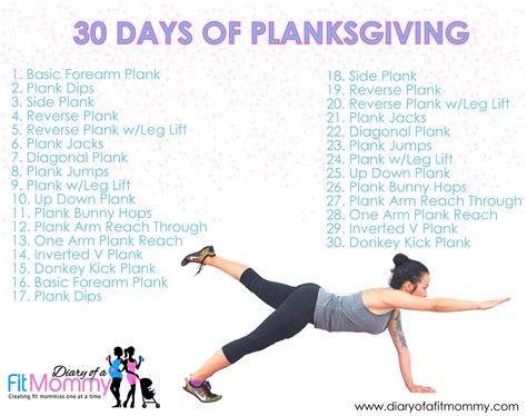 Diary Of A Fit Mommy30 Day Planksgiving Challenge Diary Of A Fit Mommy