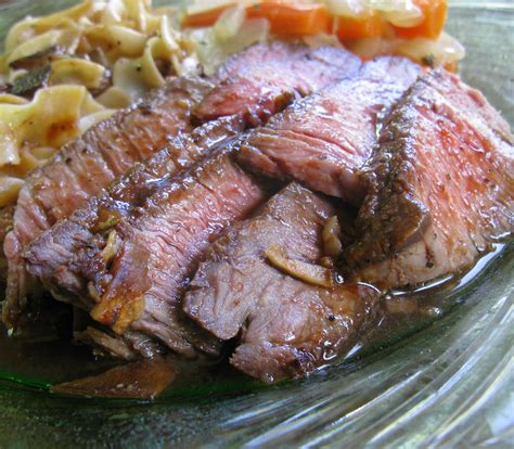 This recipe uses a roux to create a beef gravy that is then thickened with sour cream and cream cheese. Food for A Hungry Soul: Marinated Chuck Roast