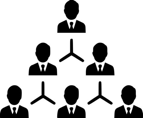 Hierarchy People Management Men Structure Organization Organisation Svg