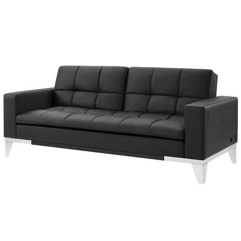 Brooklyn Bonded Leather Euro Lounger - Black (With images ...