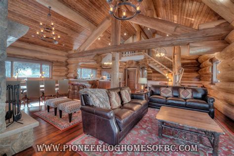 Roast marshmallows, grill some burgers, lounge in your hammock and relax while reading a book. Log Cabin Style Living Room & Loft Designs | BC, Canada in ...