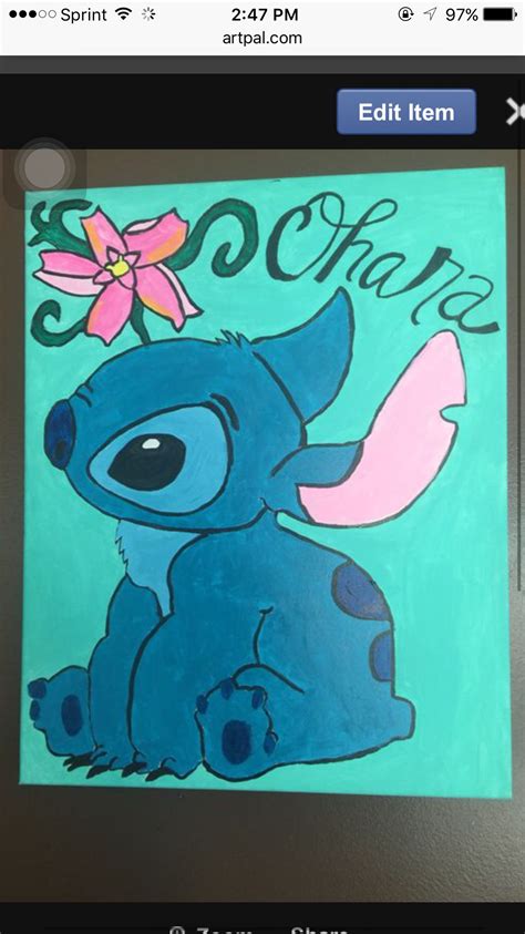 Lilo And Stitch Acrylic Canvas Painting Only 2500 Artpal