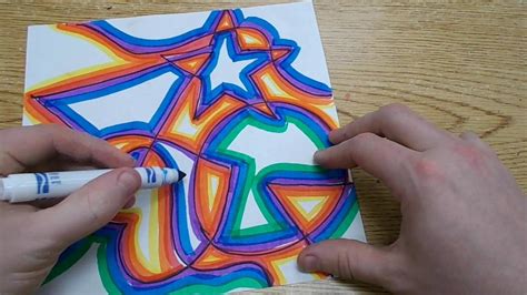 Kids Art Project Abstract Shapes With Warm And Cool Colors