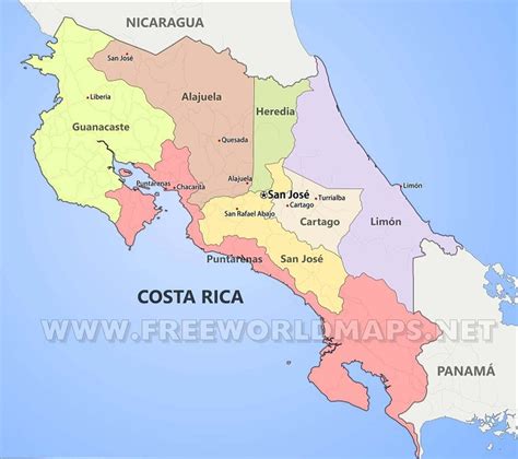 Provincias Y Capitales De Costa Rica El Lingüístico