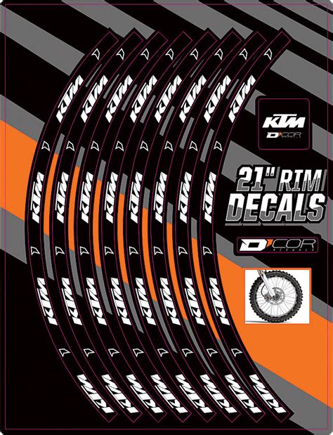 Rim Decals 21 Ktm Logo Front 862 9006