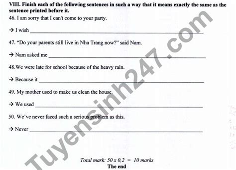 Kỳ thi tuyển sinh vào lớp 10 thpt tại hà nội diễn ra trong hai ngày 12 và 13/6, với hơn 93.000 thí sinh tham dự, tăng gần 4.000 thí sinh so với năm ngoái. Đề thi vào lớp 10 năm 2021 môn Anh - tỉnh Thái Nguyên (Đề ...