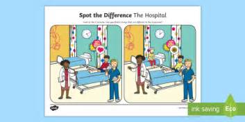 The Hospital Spot The Differences Worksheet Worksheet