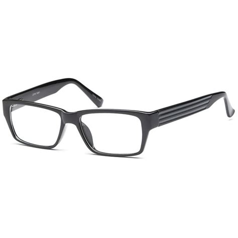 men s eyeglasses 52 17 140 black plastic generic brand