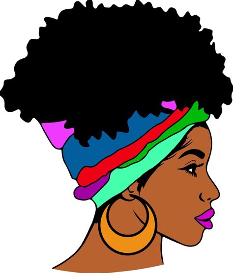 Afro Woman With Band Svg Afro Queen Black Power Black Woman Etsy
