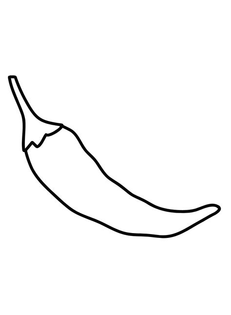 Chili Pepper Drawing Coloring Page - Free Printable Coloring Pages