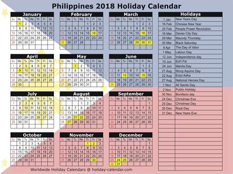 Philippines 2018 Calendar Printable Calendarbuzz