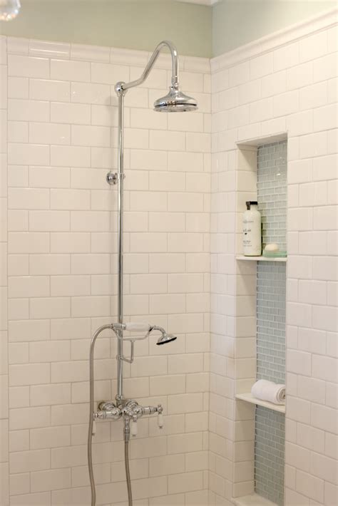 Master Bathroom Pedestal Tub White Subway Tile Carrera Tile