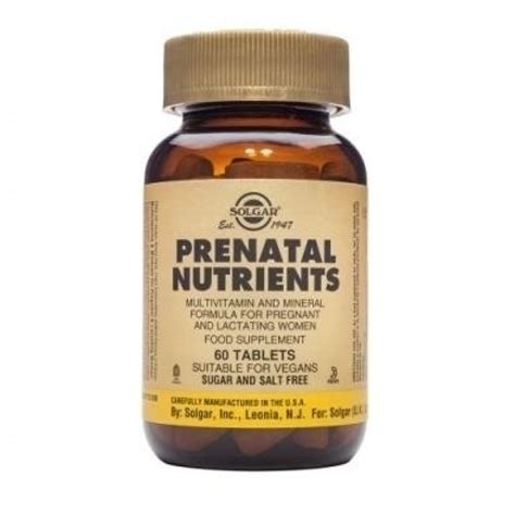 Solgar Prenatal Nutrients 60 Tablets
