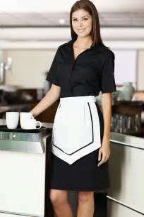 Simon Jersey White Short Apron With Black Contrast Trim £7 19 Housekeeping Apron Waitress
