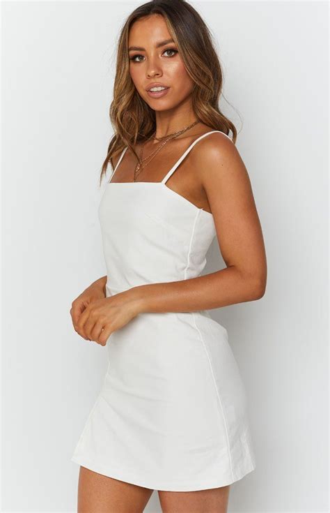 Selous Slip Mini Dress White Linen 6 Short White Dress Outfit