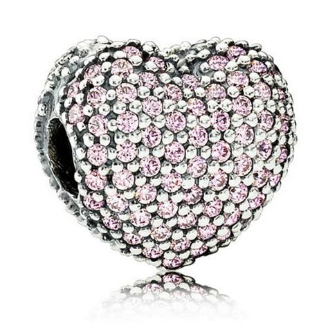 Pandora Pandora Pink Pave Open My Heart Clip Charm 791427pcz