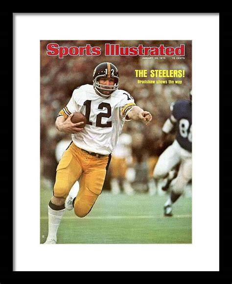 Pittsburgh Steelers Qb Terry Bradshaw Super Bowl Ix Sports Illustrated Cover Framed Print By