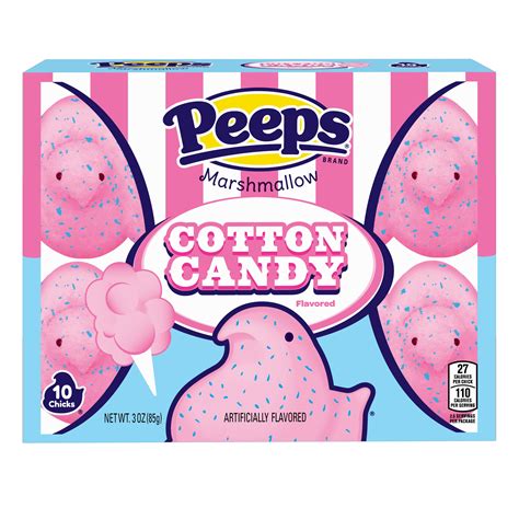 Peeps Cotton Candy Flavored Marshmallow Chicks 10ct 3 0 Oz
